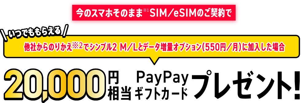 PayPayギフトカードプレゼント！