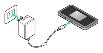 充電する