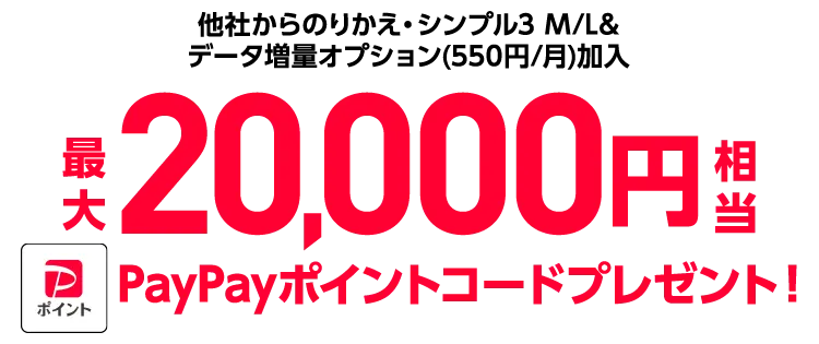 PayPayポイントコートプレゼント!